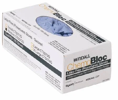 Cardinal Exam Glove ChemoPlus NonSterile Nitrile Extended Cuff Length Textured Fingertips Light Blue Chemo Tested