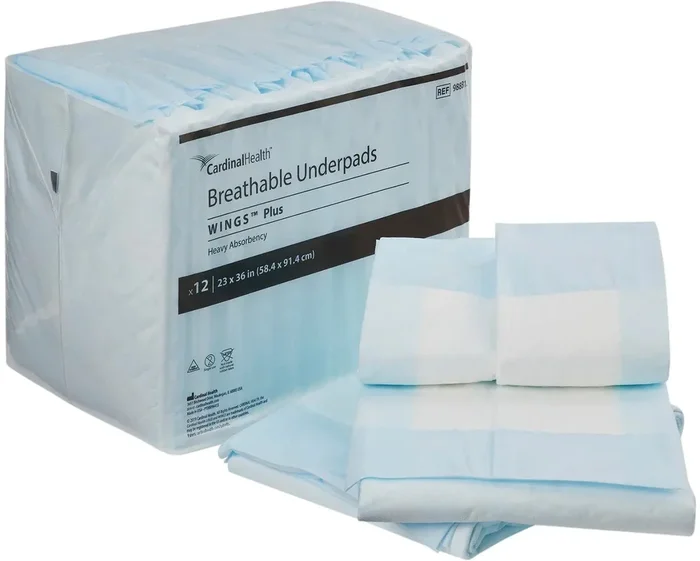Cardinal Health Breathable Underpad WINGS Plus