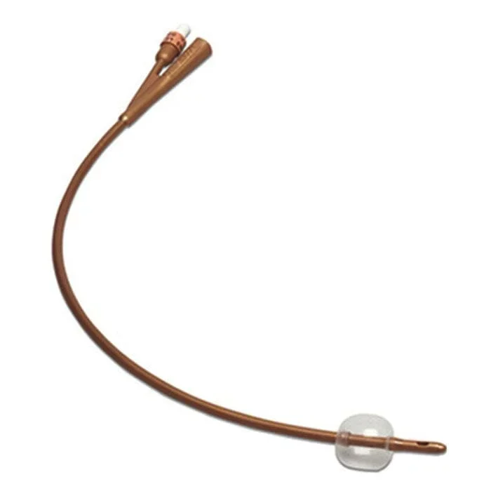 Cardinal Health™ Dover™ 100% Silicone Foley Catheter, Silver Coated, 2-Way, 16″ 20Fr OD, 30cc Capacity