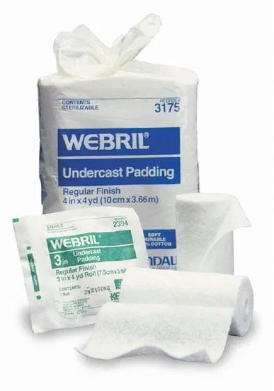 Cardinal Health Webril 100% Cotton Undercast Padding Strips webril – 4″x2″