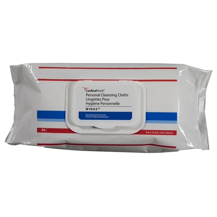 Cardinal Health Wings Rinse-Free Personal Wipe