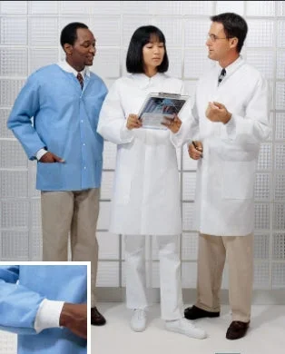 Cardinal Lab Coat White Large Long Sleeves Knee Length – 2312LC