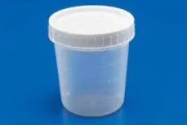 Cardinal Precision OR Packaged Specimen Container 2-1/2 X 3 Inch Plastic Screw Cap 120 mL (4 oz.) Sterile OR – 17099