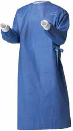 Cardinal RoyalSilk Non-Reinforced Surgical Gown X-Large Unisex AAMI Level 3 Sterile Blue – 9548