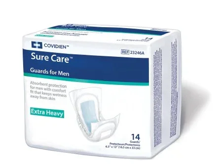 Cardinal Sure Care Bladder Control Pad 13 Inch Length Heavy Absorbency Polymer One Size Fits Most Male Disposable – 23246A