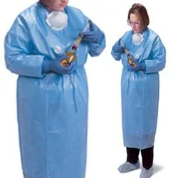 Cardinal Unisex Chemotherapy Procedure Gown Long Sleeves, Light Blue – 24 Per Case