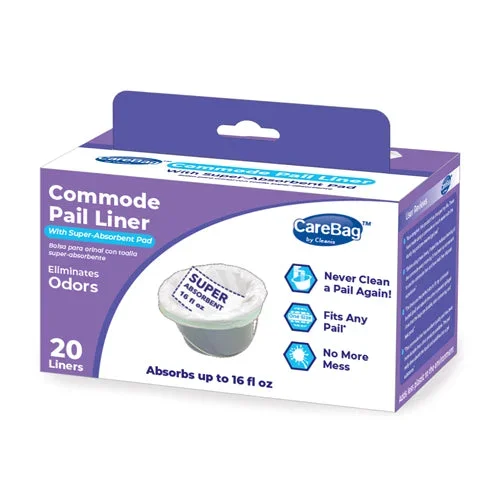 Carebag Commode Pail Liners (20-1/2×15-3/4 ) 16 oz. Bx/20