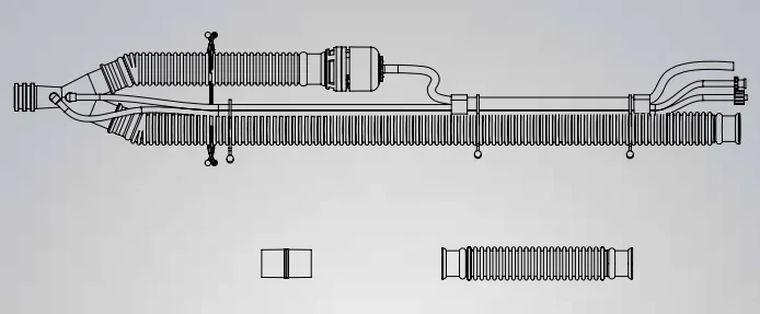 CareFusion Patient Circuit w/ PEEP, 22mm – Single Circuit