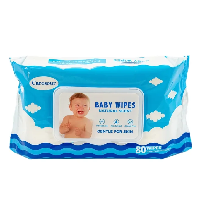 Caresour Baby Wipes, Natural Scent, 80 PK