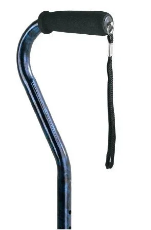 Carex Offset Cane, Height-Adjustable, 31″-40″, Blue