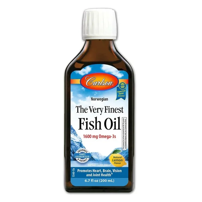 Carlson The Very Finest Fish Oil – Lemon (6.7 fl oz) #19277