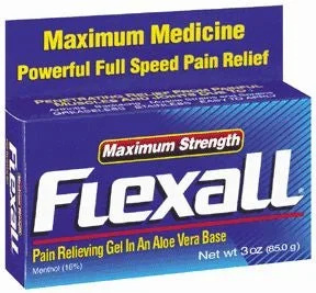 Chattem Flexall Maximum Strength Topical Pain Relief 16% Strength Menthol Topical Gel 3 oz. – 41167016022