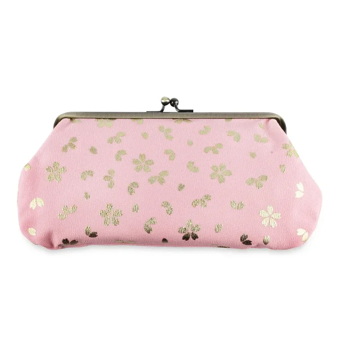Chidoriya Chidoriya Pink + Gold Kimono Clutch Bag #10079234