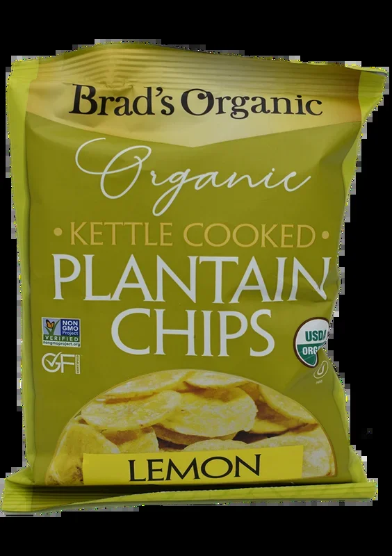 Chips de plátano orgánico de Brad limón 1.5oz