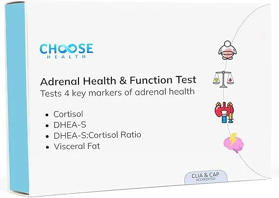 Choose Health Adrenal Health Test Kit (4-in-1, Cortisol & Energy Markers)