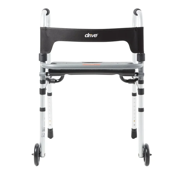 Clever-Lite LS Aluminum Dual Release Folding Walker, 29½ – 39 Inch Height
