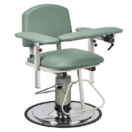 Clinton Industries H Series Blood Drawing Chair Padded Flip Arm Royal Blue – 6310-3RB
