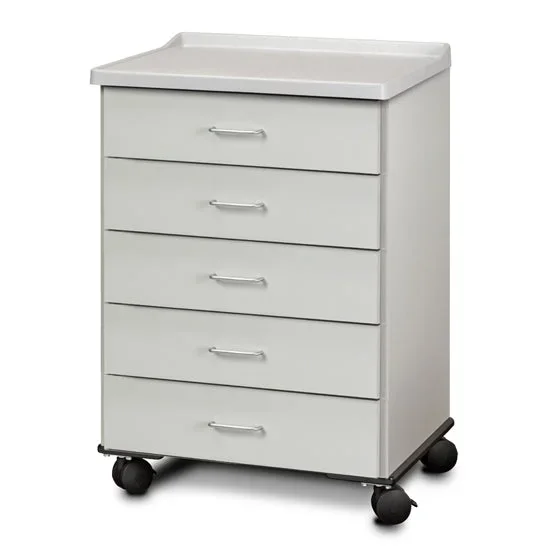 Clinton Industries Molded Top Mobile Treatment Cabinet with 5 Drawers