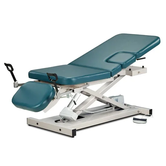Clinton Industries Open Base Multi-Use Power Imaging Table with Stirrups Power Height 450 Lbs. – 85309-087-GNMTL