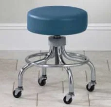 Clinton Industries Value Series Exam Stool Backless 4 Casters Gunmetal Gray – 2102-24-3G