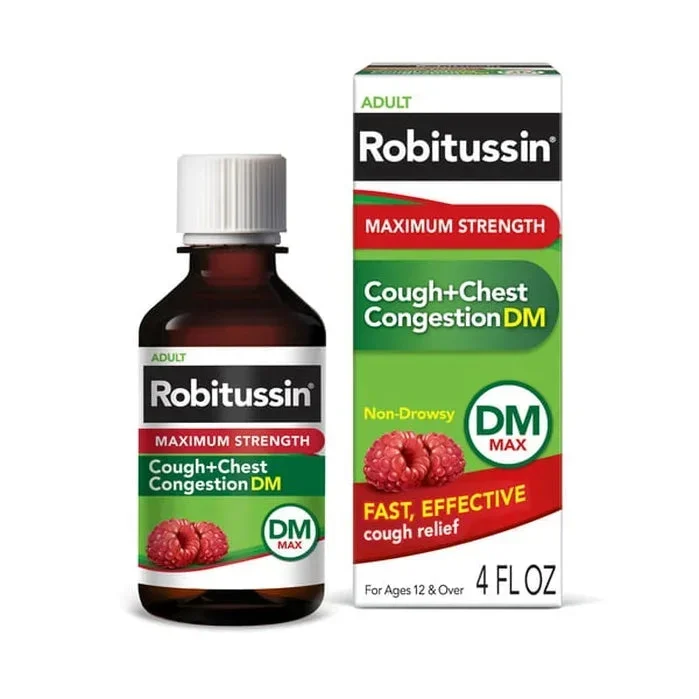 Cold and Cough Relief Robitussin® 200 mg – 10 mg / 5 mL Strength Liquid 4 oz.
