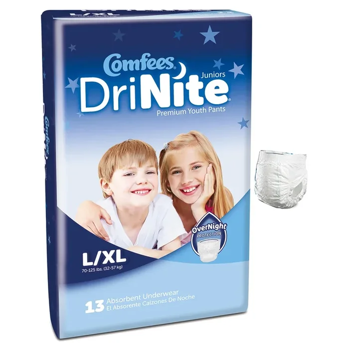 Comfees DriNite Juniors Youth Pants, Large/X-Large
