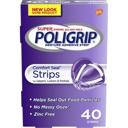 Comfort Seal Denture Adhesive Strips 40 Count