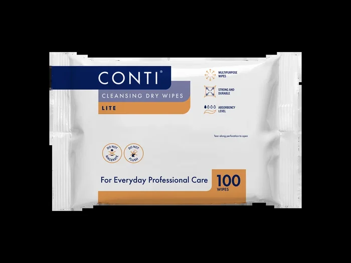 Conti Cleansing Dry Wipes Lite Small Pack of 100