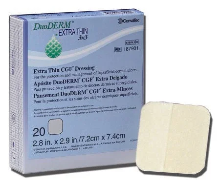 Convatec DuoDERM Extra Thin Hydrocolloid Dressing 4 X 4 Inch Square Sterile – 187955