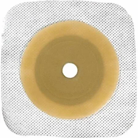 Convatec Esteem synergy Colostomy Barrier Pre-Cut, Standard Wear Stomahesive, White Tape Small, Up to 3/8 Inch Flange Universal Hydrocolloid 3/4 Inch Stoma 4 X 4 Inch – 405474