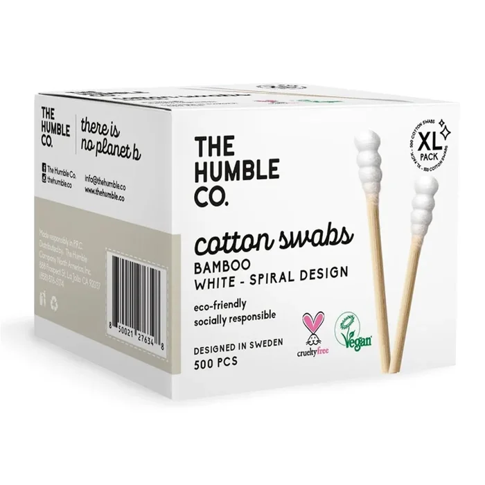 Cotton Swabs White Spiral