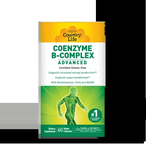 Country Life Coenzyme B-Complex Advanced 120 Vegetable Capsules