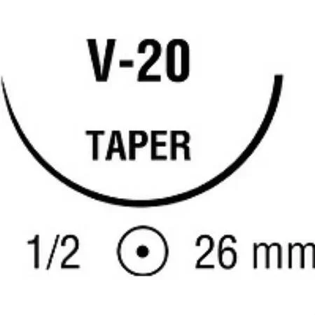 Covidien Polysorb Suture with Needle Absorbable Coated Undyed Suture Braided Polyester Size 2-0 18 Inch Suture 1-Needle 26 mm Length 1/2 Circle Taper Point Needle – GL61MG