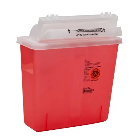 Covidien SharpStar In-Room Multi-purpose Sharps Container 1-Piece 12.5 H X 5.5 D X 10.75 W Inch 5 Quart Case of 20