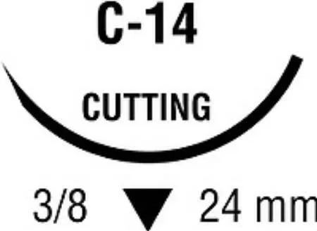 Covidien Suture with Needle Absorbable Uncoated Undyed Suture Chromic Gut Size 2-0 30 Inch Suture 1-Needle 24 mm Length 3/8 Circle Reverse Cutting Needle – SG637