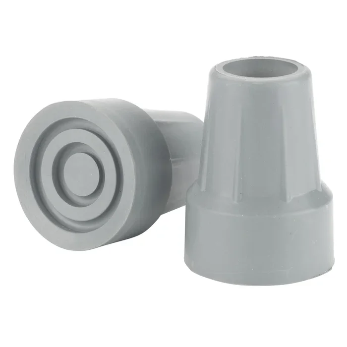 Crutch Tips, 7/8″, Gray, 1 Pair