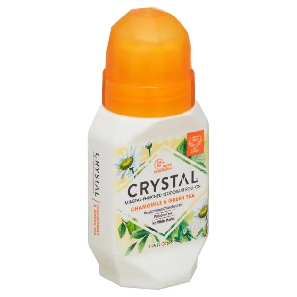 Crystal Deodorant Roll On Chamomile & Green Tea 4Oz