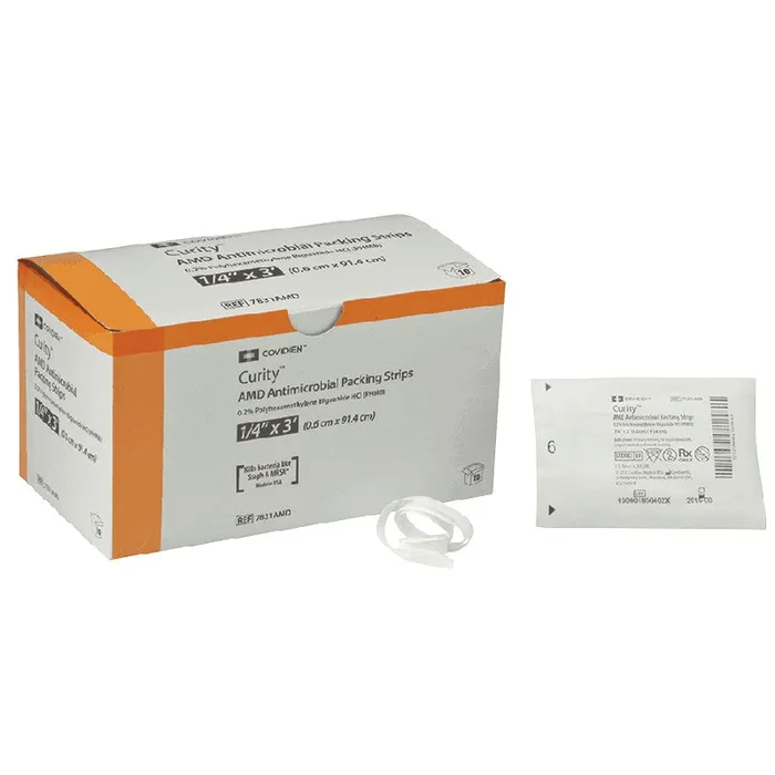 Curity AMD Antimicrobial Packing Strips 1″ x 1 yds.