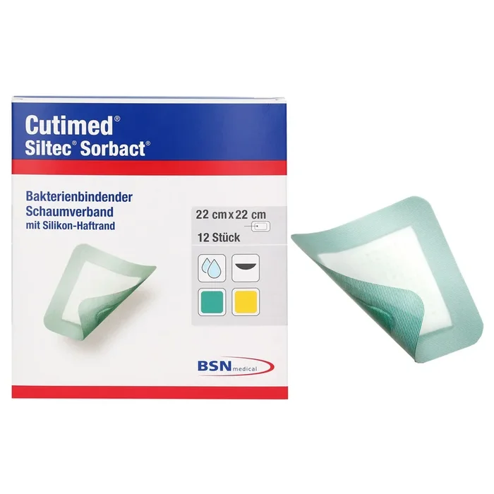 Cutimed Siltec Sorbact, 9″ x 9″