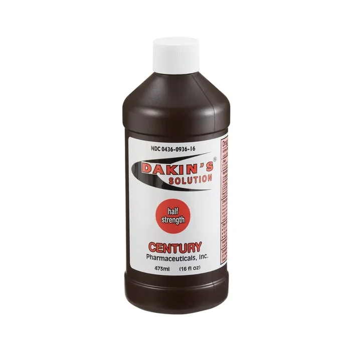 Dakins Solution Antimicrobial Wound Cleanser, 16 oz Bottle by Century Pharmaceutical