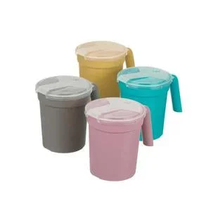 Deluxe Water Pitcher with Straw Port and Translucent Lid 28 oz