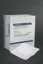 Derma Sciences Compdress Adhesive Dressing 6 X 6 Inch Gauze Square White Sterile – 89066