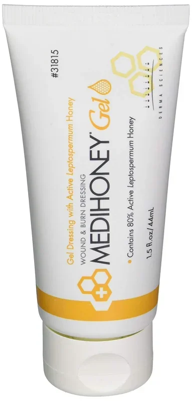 Derma Sciences Medihoney Wound & Burn Dressing Gel 1.5 oz. – Pack of 12