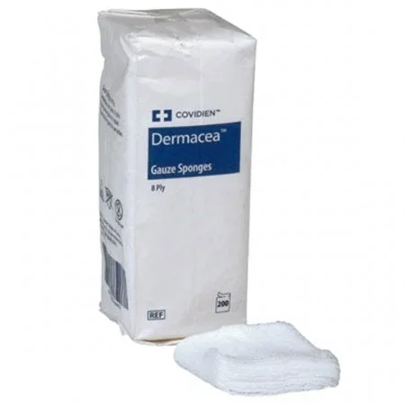 Dermacea Gauze Sponges 8 Ply, 2″ x 2″, 100% Cotton – Box of 200 by Covidien/Kendall