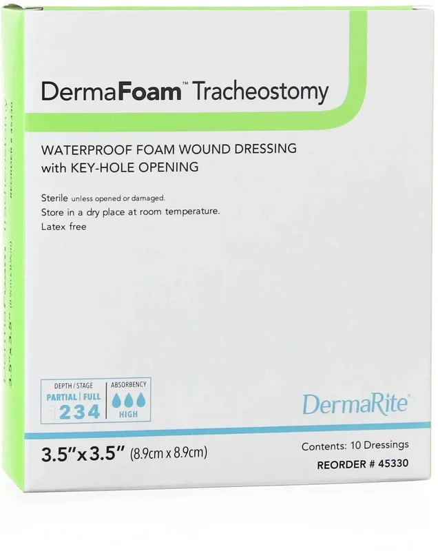 DermaFoam Tracheostomy Foam Dressing