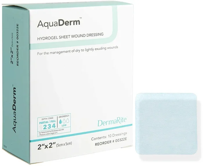 DermaRite AquaDerm Hydrogel Sheet