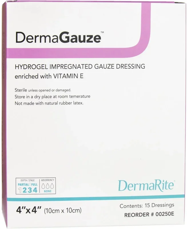 DermaRite DermaGauze Hydrogel Impregnated Gauze Dressing