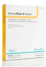 DermaRite DermView II Island Transparent Film Dressing with Pad
