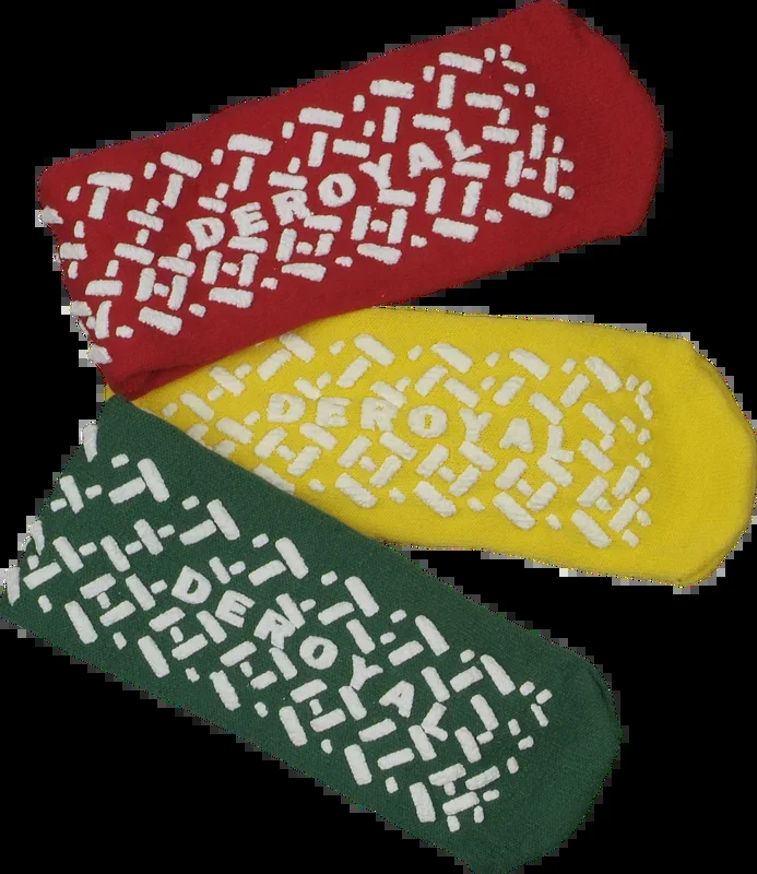 DeRoyal Double-Sided Slippers Short Length, Yellow – 24 Pair Per Case