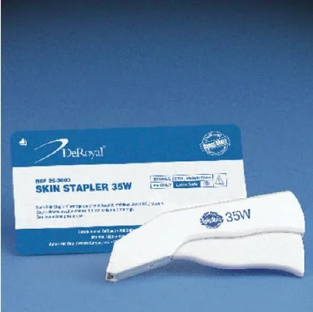Deroyal Wound Stapler Deluxe Squeeze Handle Stainless Steel Staples 4.0 Mm Staples – 25-3003
